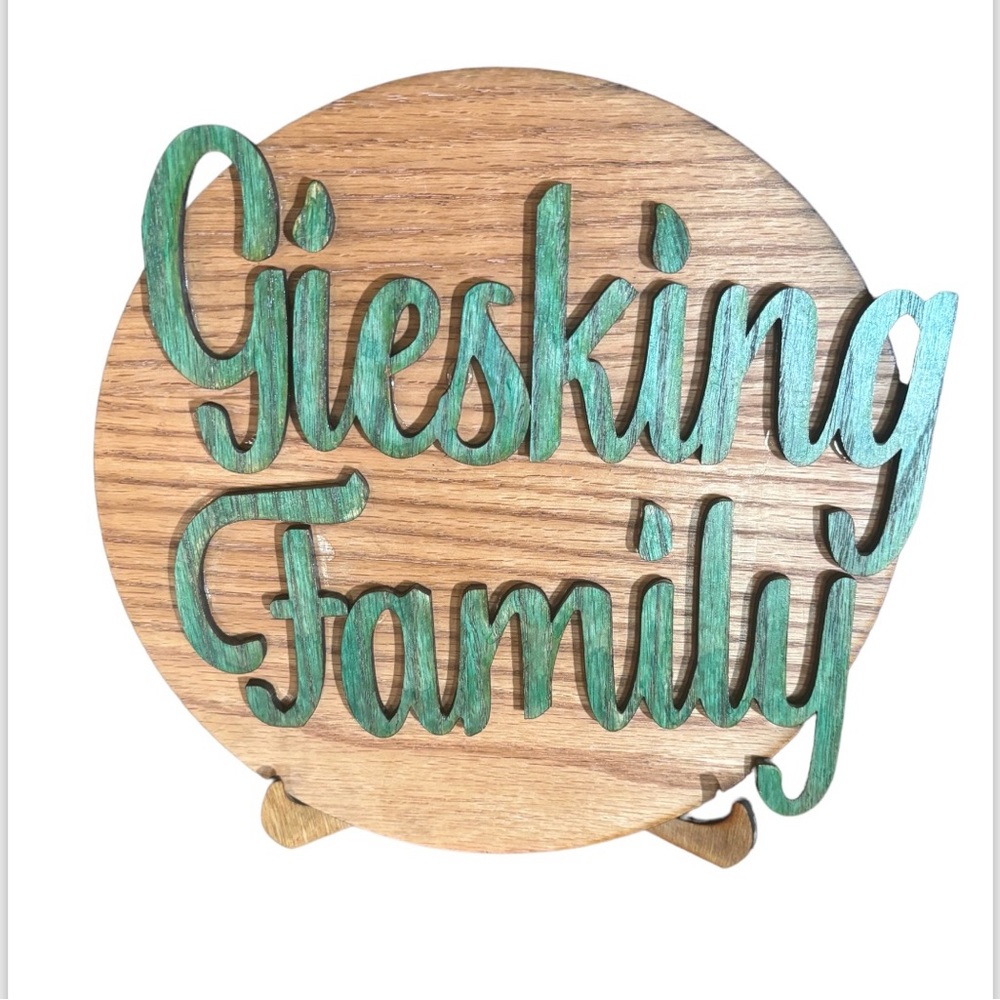 One of a Kind - Nine Inch Family Name Plaque.